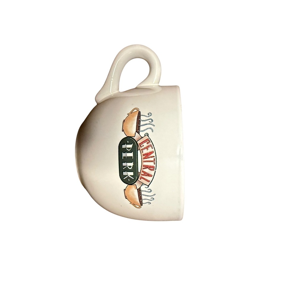Friends TV Show Central Perk Oversized Ceramic Coffee Mug White Logo Cup